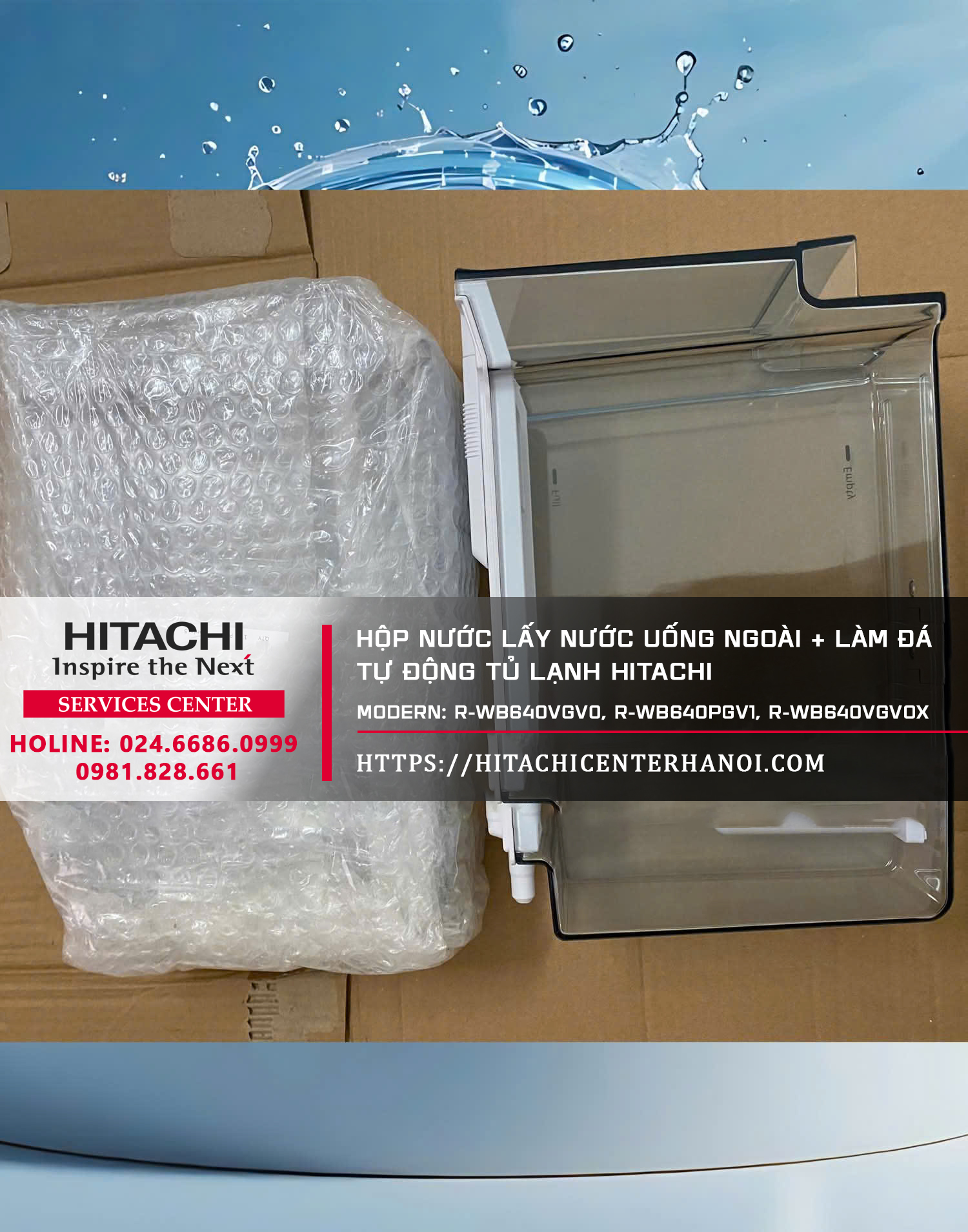 Linh kiện tủ lạnh Hitachi tại Hitachi Center Hà Nội