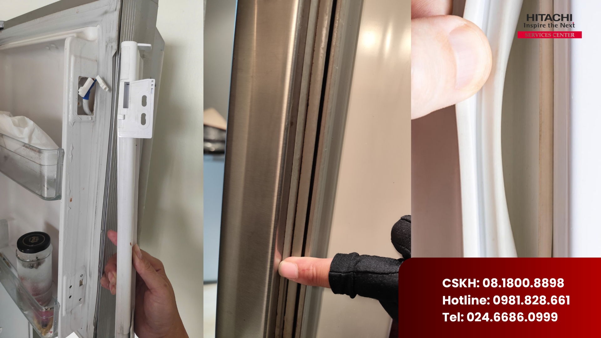 Thay gioăng "ron" tủ lạnh Hitachi tại Hoài Đức - Dịch vụ 24/7 (1)