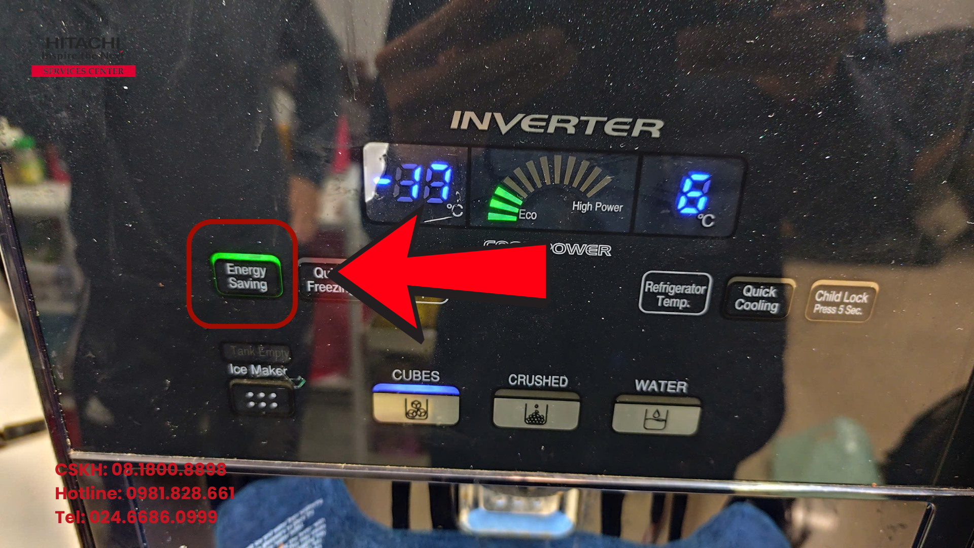 Chế độ energy saving trên tủ lạnh Hitachi