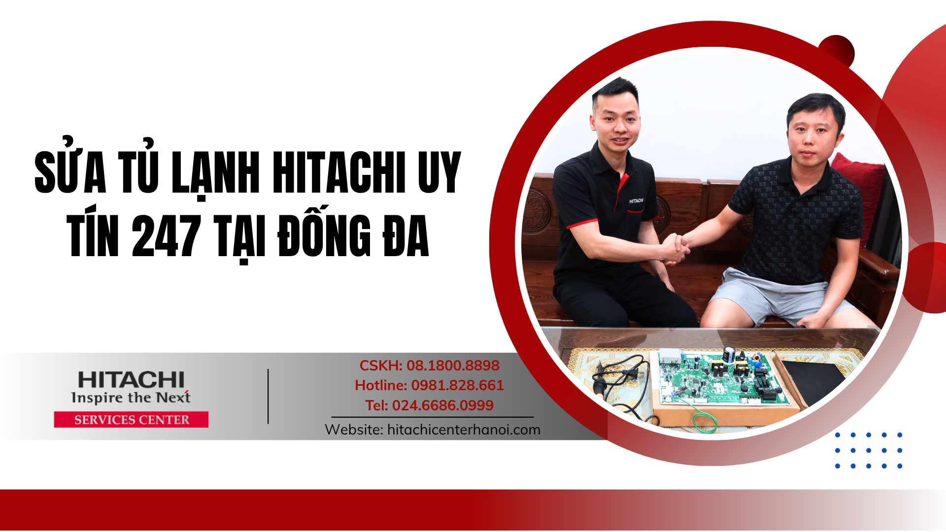 Sửa tủ lạnh Hitachi uy tín 247 tại Đống Đa