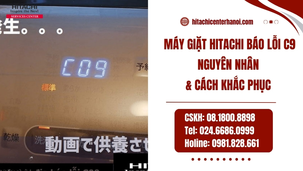 may giat Hitachi bao loi C9